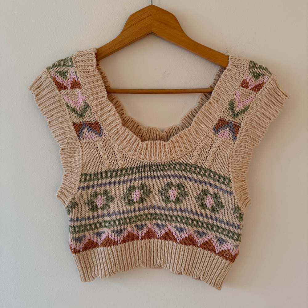 Anthropologie by Anthropologie Scalloped Sleeveless Vest Size XXSP